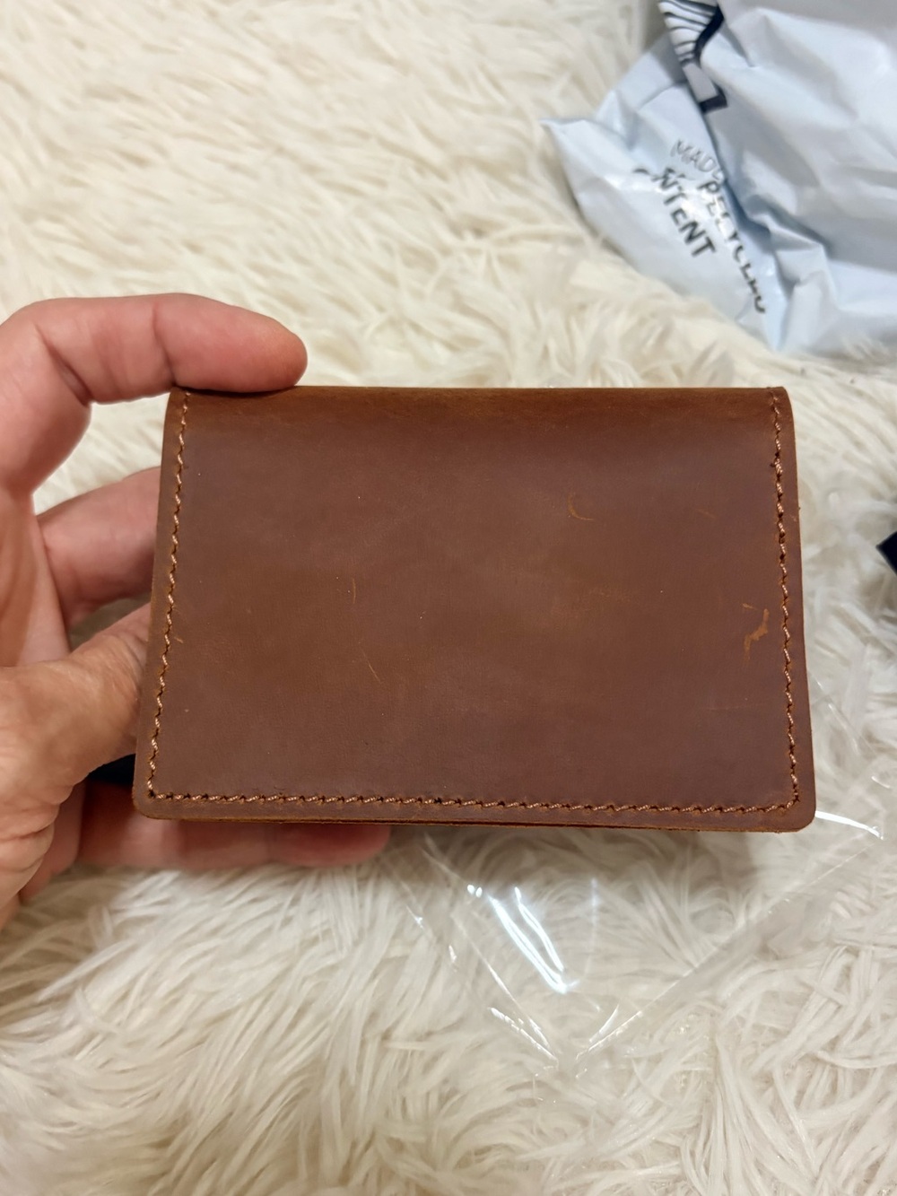 NWB. Real Leather Hero Face Bifold Wallet - Cosplay Comic ID Holder - Picture 3 of 6